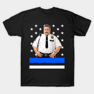 Paul Blart Mall Cop /// Thick Blue Line T-Shirt